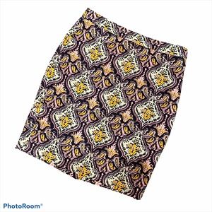 J.CREW No 2 pencil skirt paisley